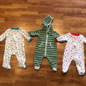 Bundle of 3 Sleep and Play Carter’s 3-6 Months